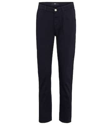 Mid-rise slim cropped twill pants | 7 For All Mankind