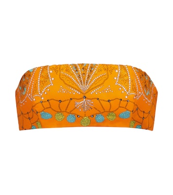 Crop top de seda estampado | Pucci