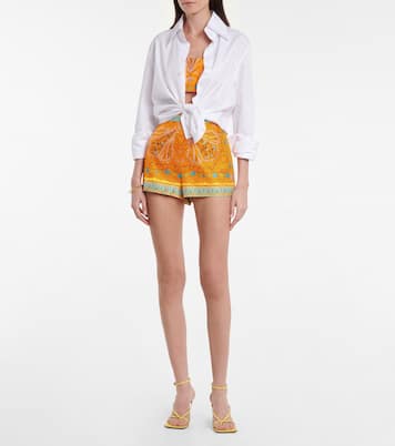 Crop top de seda estampado | Pucci