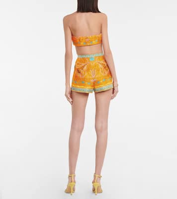 Crop top de seda estampado | Pucci