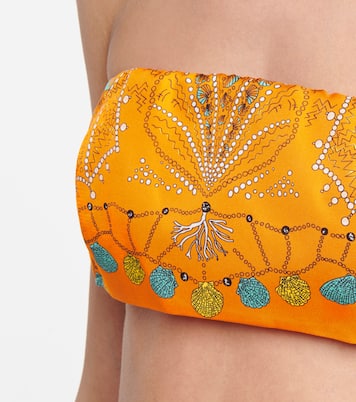 Crop top de seda estampado | Pucci