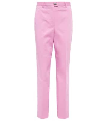 Pantalon slim à taille mi-haute en coton | Ferragamo