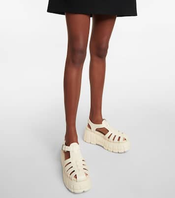 Fisherman platform sandals | Miu Miu
