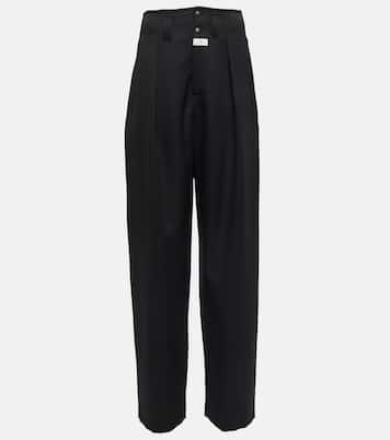 Weite High-Rise-Hose aus Wolle | Etro