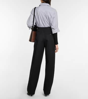 Weite High-Rise-Hose aus Wolle | Etro