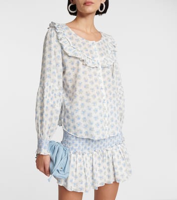 Goldie ruffled floral blouse | LoveShackFancy
