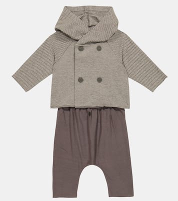 Baby striped sweatshirt and sweatpants set | Il Gufo