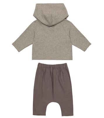 Baby striped sweatshirt and sweatpants set | Il Gufo