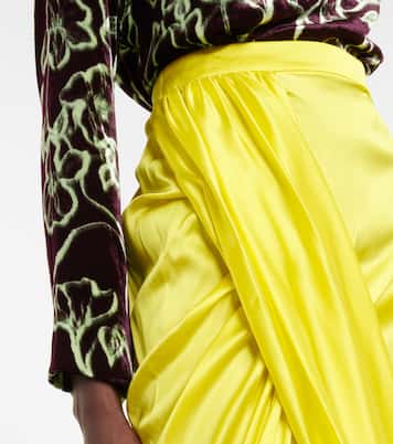 Jupe midi en soie mélangée | Dries Van Noten