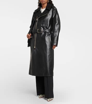 Cappotto biker lungo in pelle | Chloé