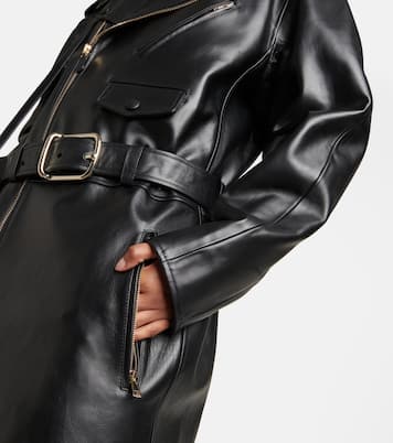 Cappotto biker lungo in pelle | Chloé