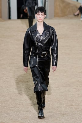 Cappotto biker lungo in pelle | Chloé