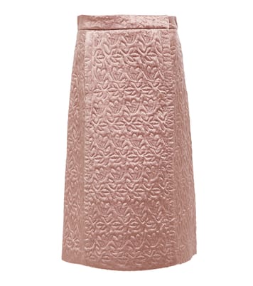 Falda midi wrap en jacquard | Maison Margiela