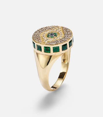 Anello Dawn Candy in oro 18kt con diamanti e pietre preziose | Ileana Makri