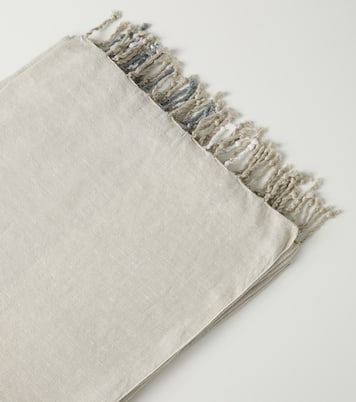 Telo mare in lino a righe | Brunello Cucinelli