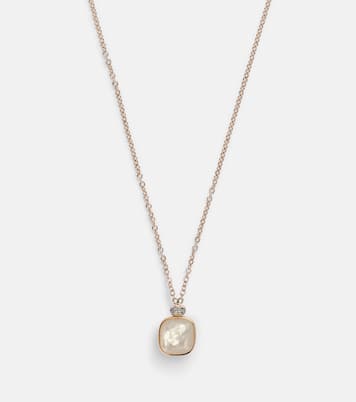 Collier Nudo en or rose et blanc 18 ct, topaze, nacre et diamants | Pomellato