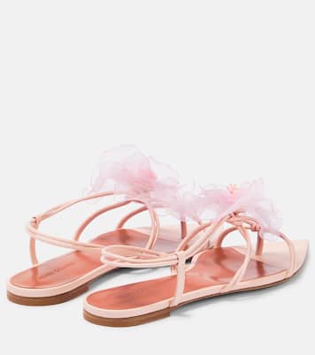 Appliqué leather thong sandals | Nensi Dojaka