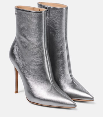 Ankle Boots aus Metallic-Leder | Gianvito Rossi