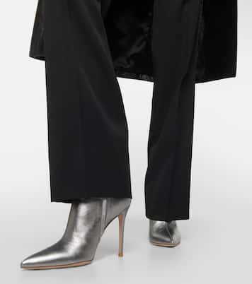 Ankle Boots aus Metallic-Leder | Gianvito Rossi