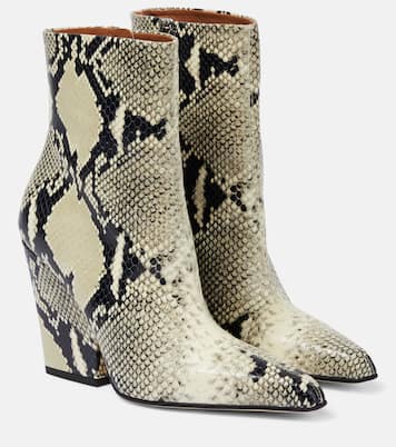 Jane snake-print leather ankle boots | Paris Texas