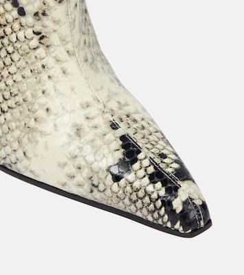 Jane snake-print leather ankle boots | Paris Texas