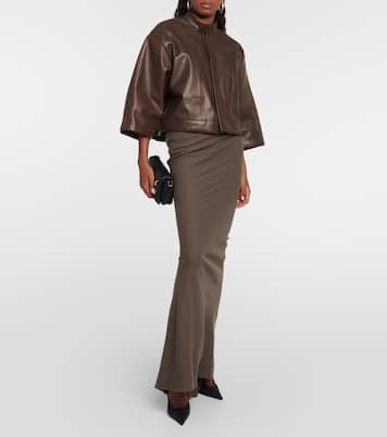 Giacca cropped in pelle  | Rick Owens