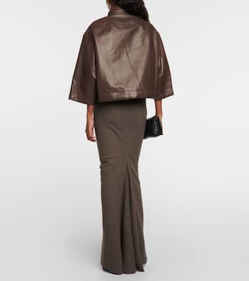 Giacca cropped in pelle  | Rick Owens