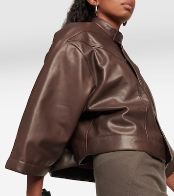 Giacca cropped in pelle  | Rick Owens