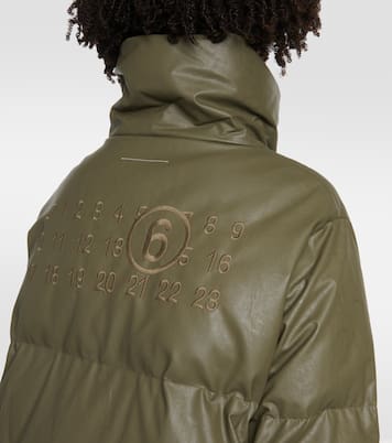 Oversize-Daunenjacke aus Lederimitat | MM6 Maison Margiela