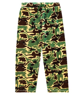 Camouflage velour sweatpants | Mini Rodini