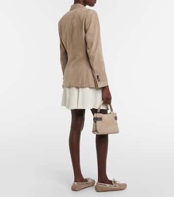 Blazer in suede | Brunello Cucinelli