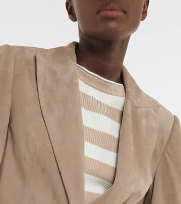 Blazer in suede | Brunello Cucinelli