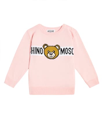 Baby - Felpa Teddy Bear in jersey | Moschino Kids