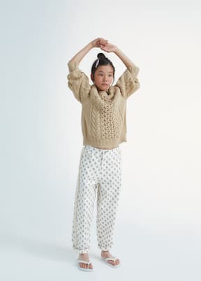 California printed wide-leg jeans | The New Society