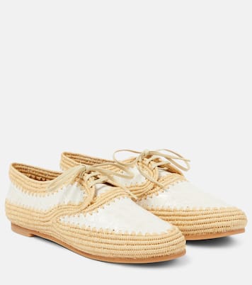 Zapatos brogue Idana de paja con piel | Clergerie