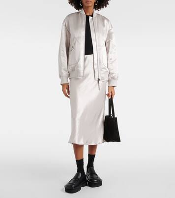 Leisure falda midi Alessio de satén | Max Mara