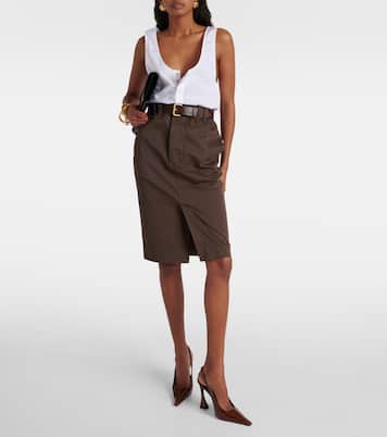 Tank top in popeline di cotone | Saint Laurent