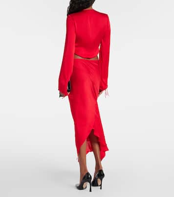 Top cropped in seta | Acne Studios
