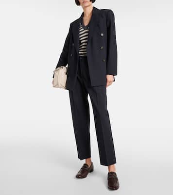 Blazer doppiopetto in misto lana | Brunello Cucinelli