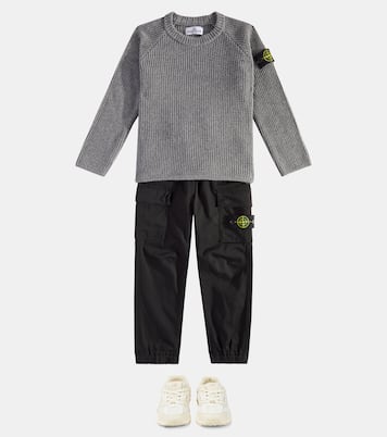 Pantalon cargo Compass en coton | Stone Island Junior