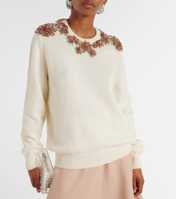 Crystal-embellished sweater | Costarellos