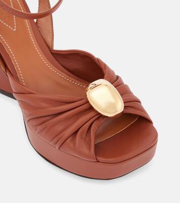 Sandali Gleam 120 in pelle con platform | Zimmermann