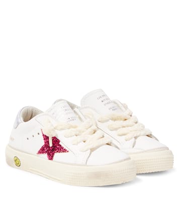 Baskets May en cuir à paillettes | Golden Goose Kids