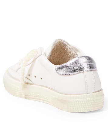 Baskets May en cuir à paillettes | Golden Goose Kids