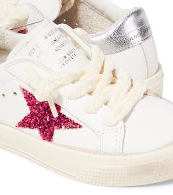 Baskets May en cuir à paillettes | Golden Goose Kids