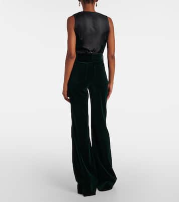 Pantaloni flared Alina in velluto | Victoria Beckham