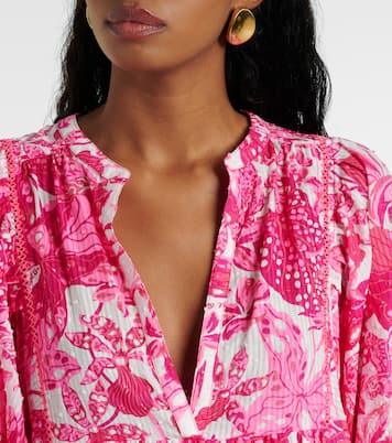 Aria printed cotton minidress | Poupette St Barth