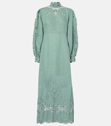 Midikleid aus Leinen und Baumwolle | Farm Rio