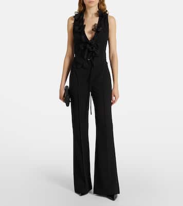 Pantalones flared de tiro alto con apliques | Rotate