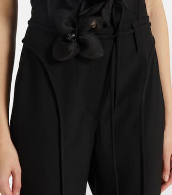 Pantalones flared de tiro alto con apliques | Rotate
